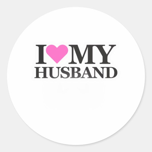 Ik hou van mijn man ronde sticker (Voorkant)