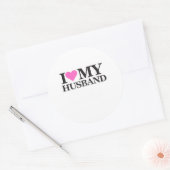 Ik hou van mijn man ronde sticker (Envelop)
