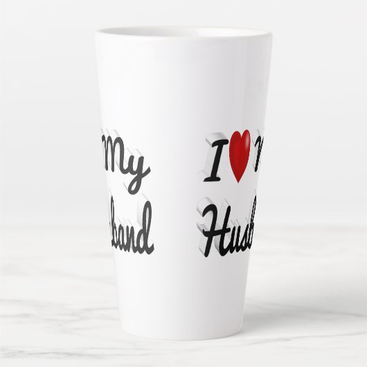 Ik hou van mijn man, schattig zwart latte mok (Voorkant)