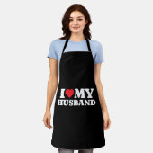 Ik hou van mijn man schort (Gedragen)
