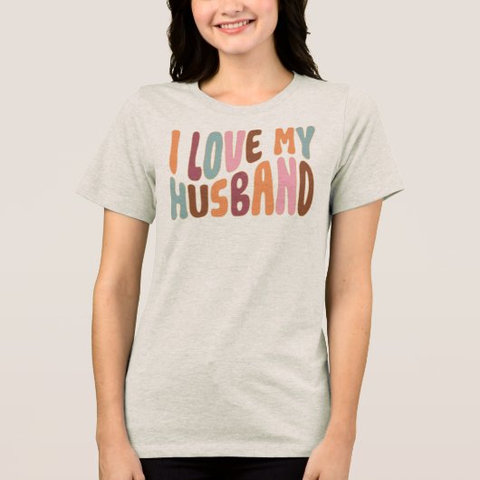 Ik hou van mijn man Tri-Blend shirt (Voorkant)