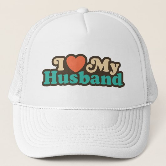 Ik hou van mijn man trucker pet (Voorkant)