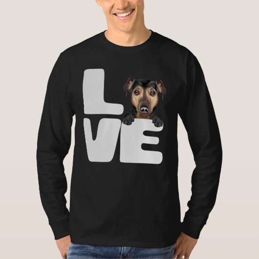Ik hou van mijn Manchester Terrier Dog T-shirt (Voorkant)