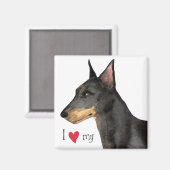 Ik hou van mijn Manchester Terrier Magneet (Voorkant / Achterkant)