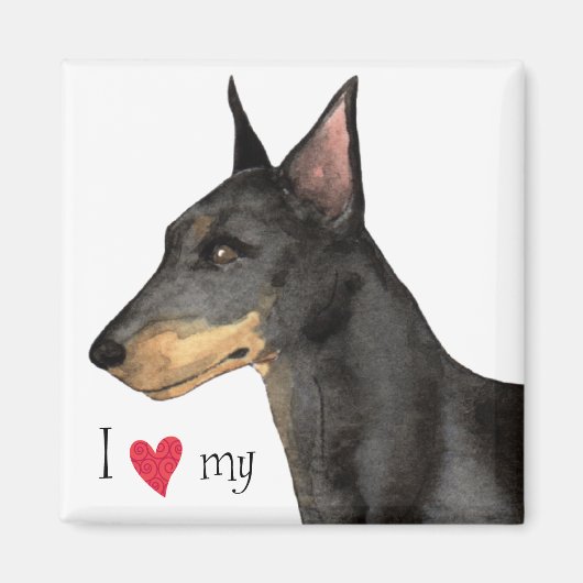 Ik hou van mijn Manchester Terrier Magneet (Voorkant)