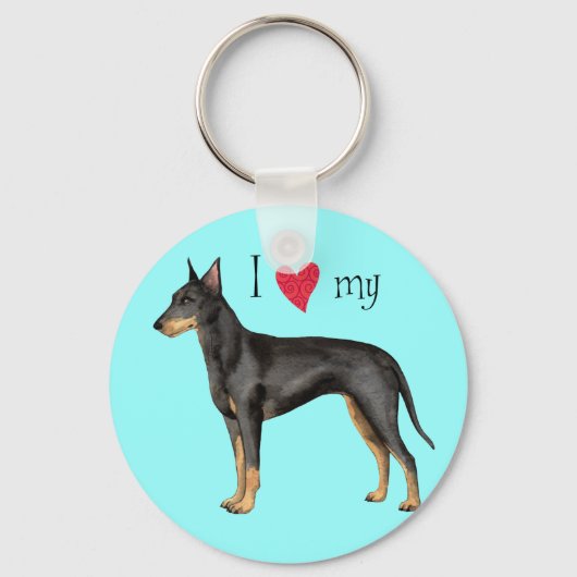 Ik hou van mijn Manchester Terrier Sleutelhanger (Voorkant)