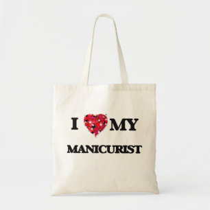 Ik hou van mijn Manicurist Tote Bag