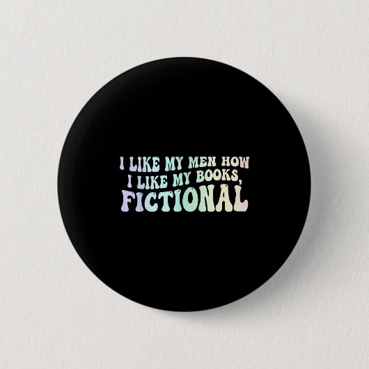 Ik hou van mijn mannen grappig boek citaat ronde button 5,7 cm (Voorkant)