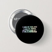 Ik hou van mijn mannen grappig boek citaat ronde button 5,7 cm (Voorkant /achterkant)