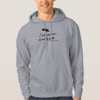 Ik hou van mijn mannen moreel grijs (Grayson) Hoodie