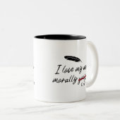Ik hou van mijn mannen moreel grijs (Grayson) Tweekleurige Koffiemok (Voorkant rechts)