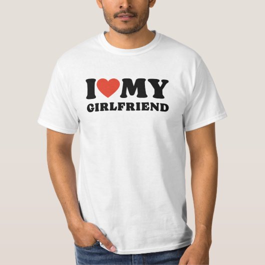 Ik hou van mijn mannen vriendin t-shirt (Voorkant)