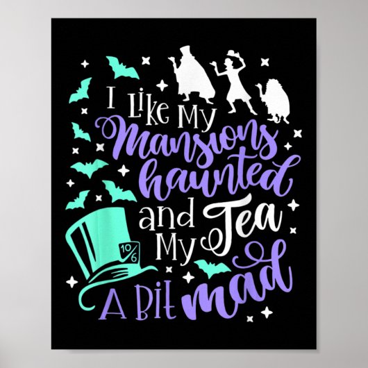 Ik hou van mijn mansies en mijn thee... een beetje poster (Voorkant)