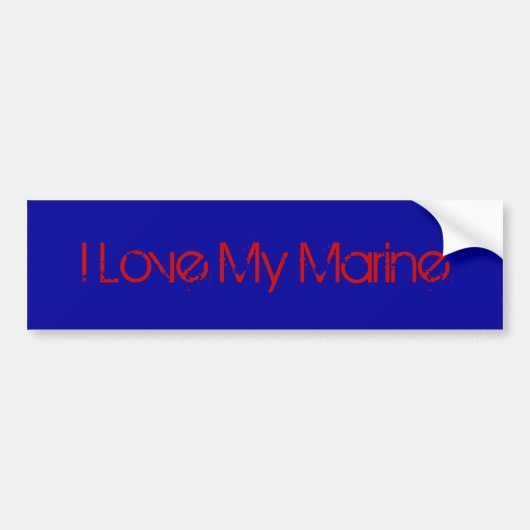 Ik hou van mijn marinier bumpersticker (Voorkant)