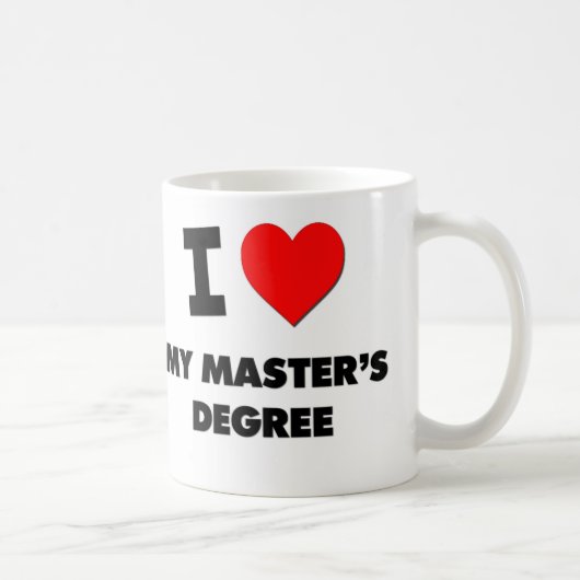 Ik hou van mijn mastergraad koffiemok (Rechts)