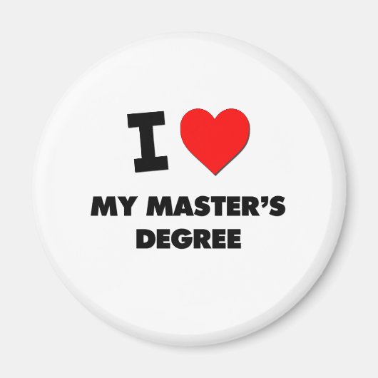 Ik hou van mijn mastergraad magneet (Voorkant)