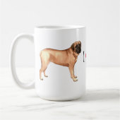 Ik hou van mijn Mastiff Koffiemok (Links)