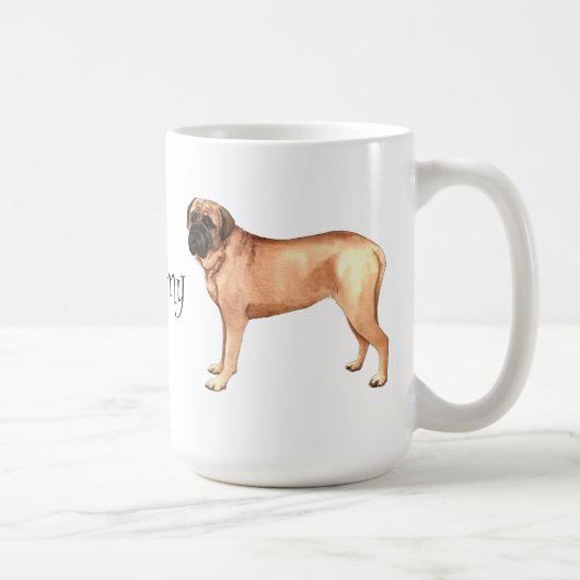 Ik hou van mijn Mastiff Koffiemok (Rechts)