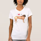 Ik hou van mijn Mastiff T-shirt (Voorkant)