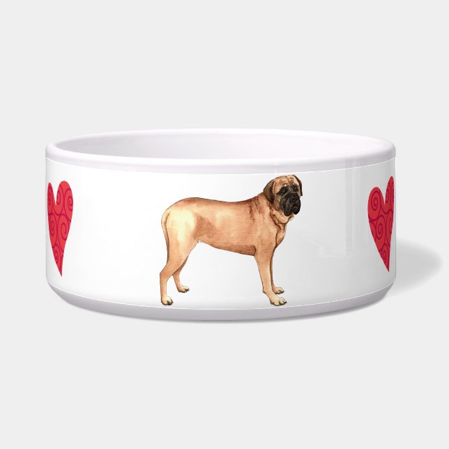 Ik hou van mijn Mastiff Voerbakje (Rechts)