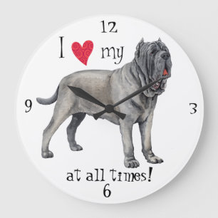 Ik hou van mijn Mastino Grote Klok