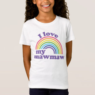 Ik hou van mijn mawmaw - Cute Rainbow T-shirt