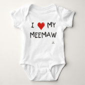 IK HOU VAN MIJN MEEMAW. Baby romper. Romper (Voorkant)