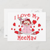 Ik hou van Mijn MeeMaw Rag Doll & Hearts Briefkaart (Voorkant / Achterkant)