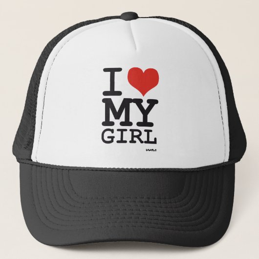 ik hou van mijn meisje trucker pet (Voorkant)