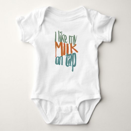 Ik hou van mijn melk op tapijt - baby shirt (Voorkant)