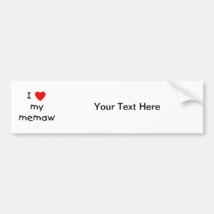 Ik hou van mijn memaw bumpersticker