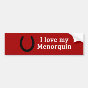 Ik hou van mijn menorquin paard bumpersticker