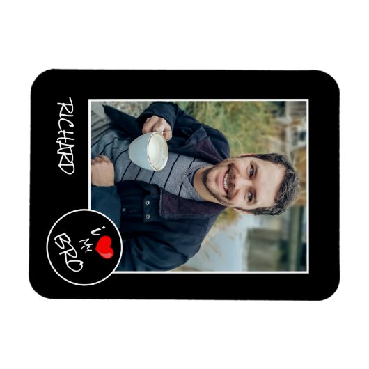 Ik hou van mijn merk, aangepaste foto - op maat ge magneet (Horizontaal)