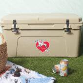 Ik hou van mijn Merle Great Dane Sticker (Koeler)