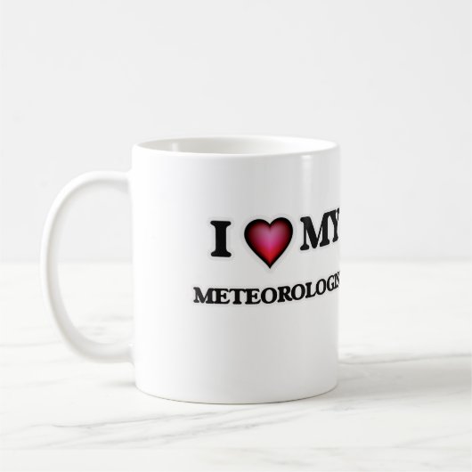 Ik hou van mijn meteoroloog koffiemok (Links)