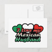 Ik hou van mijn Mexicaanse echtgenoot Briefkaart (Voorkant / Achterkant)