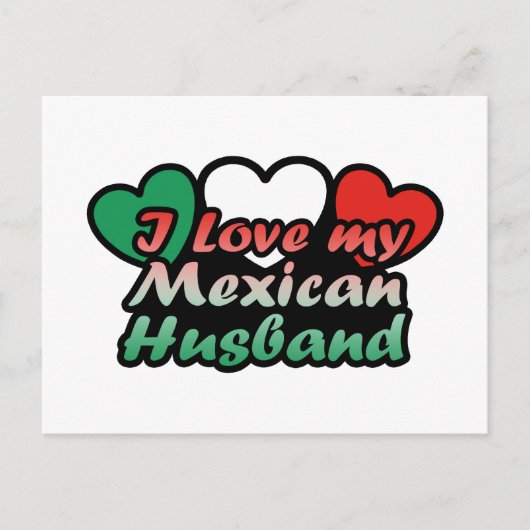 Ik hou van mijn Mexicaanse echtgenoot Briefkaart (Voorkant)
