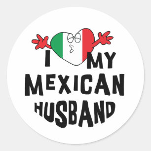 Ik hou van mijn Mexicaanse echtgenoot Ronde Sticker