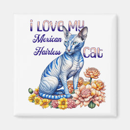 Ik hou van mijn Mexicaanse haarloze kat Magneet