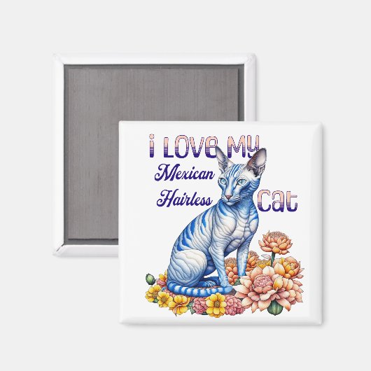 Ik hou van mijn Mexicaanse haarloze kat Magneet (Voorkant / Achterkant)