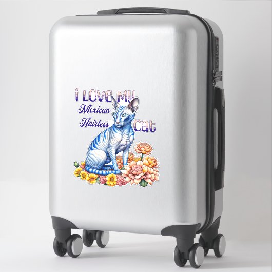 Ik hou van mijn Mexicaanse haarloze kat Sticker (Koffer)