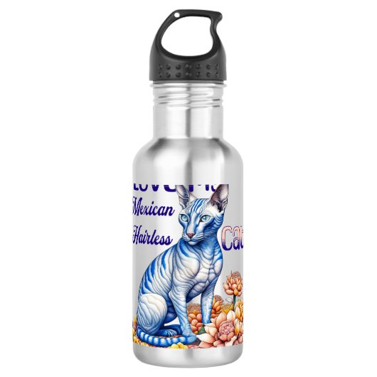 Ik hou van mijn Mexicaanse haarloze kat Waterfles (Voorkant)