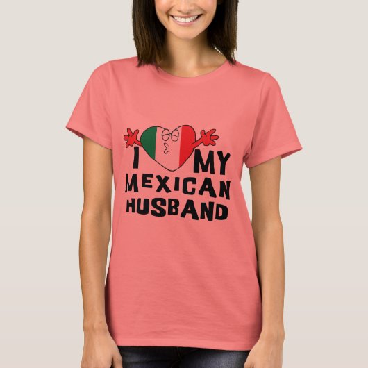 Ik hou van mijn Mexicaanse man T-Shirt (Voorkant)