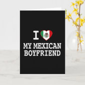 Ik hou van mijn Mexicaanse vriend met Heart Flag Kaart (Gele Bloem)
