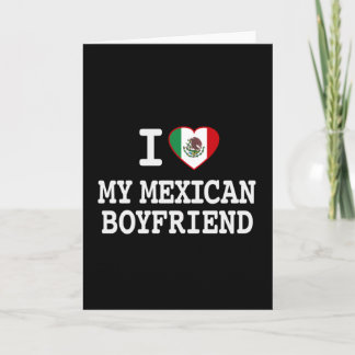 Ik hou van mijn Mexicaanse vriend met Heart Flag Kaart