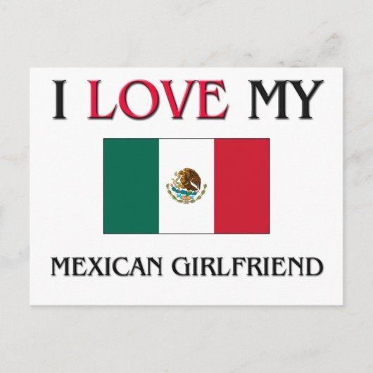 Ik hou van mijn Mexicaanse Vriendin Briefkaart (Voorkant)