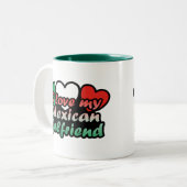 Ik hou van mijn Mexicaanse Vriendin Tweekleurige Koffiemok (Voorkant links)