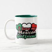 Ik hou van mijn Mexicaanse Vriendin Tweekleurige Koffiemok (Links)