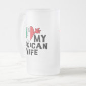 Ik hou van mijn Mexicaanse vrouw Matglas Bierpul (Voorkant links)