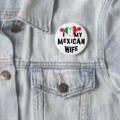 Ik hou van mijn Mexicaanse vrouw Ronde Button 5,7 Cm (In situ)